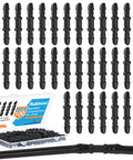 1/4 Inch Quick Connect Drip Irrigation Couplers Kit Dope 100 Black Barbed Connectors For Garden Lawn Irrigation System