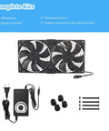Beefy Airflow Dual 120mm and 240mm AC Computer Fan with variable speed for mining rigs, server chassis, and workstation cooling