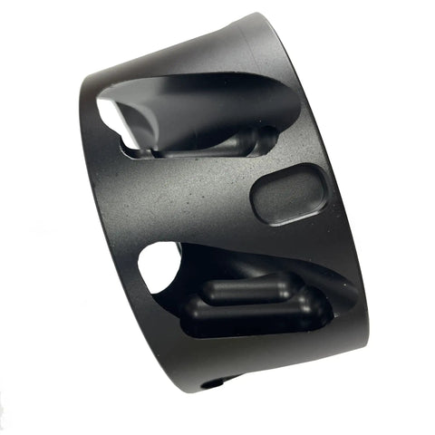 ER40 Dust Chip Extraction Nut For Woodworking CNC Tool Milling Cutter With Wrench, heavy-duty alloy body, side view
