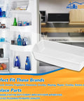 Two Pack Door Shelf Bin Replacement For Refrigerators Fits Frigidaire, Whirlpool, Kenmore, Amana, Roper, Estate Models With Model 2187172