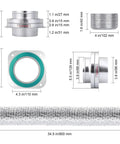 DV180 magnetic dryer vent coupling kit with teal gasket, square flange, metal connector, and 3 ft 4 in duct with clamps.