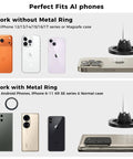 Comparison of iPhone models and Android phones compatible with One Second Magnetic Bedside Phone Holder With Adjustable Arm.
