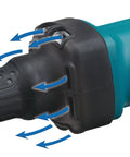 Close-up of Knockout Performance One Quarter Inch Paddle Switch Die Grinder Slick with airflow vents for cooling.