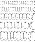 70 Piece Stainless Steel Cotter Ring Kit With Five Sizes For Marine Use, Durable Rust Resistant Cotter Pins, Split Rings And Clevis Pin Security For Sailboat Rigging, Saltwater Ready Hardware displayed in rows