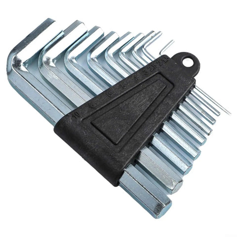Rock Solid 9-Piece Ball Head Hex Wrench Set For Home Repairs Heavy Duty High Carbon Steel L-Shaped Allen Key Kit Tough Tools That Never Fail, nine-piece L-shaped set in holder