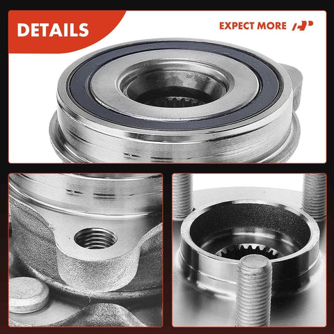 Close-up view of the Front Wheel Bearing And Hub Assembly For Toyota Prius 2016-2022, Prius AWD-E 2019-2022, Prius Prime 2017-2022, Corolla 2019-2024 5 Lug