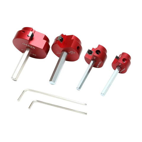 Go To Four Piece PVC Pipe Reamer Tool Set For Schedule 40 Plastic Pipes Fits 1/2 Inch Drill with 1 Inch to 2 Inch Reamers