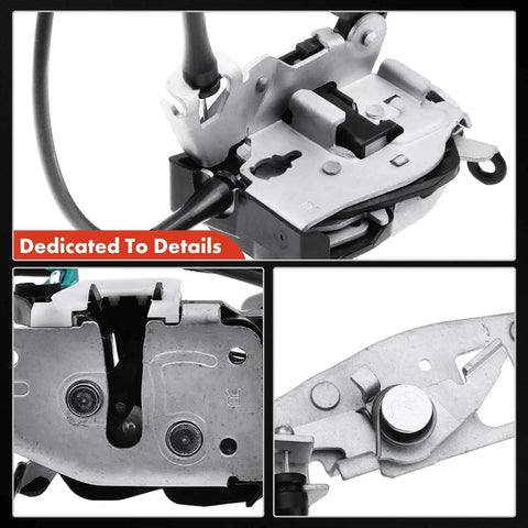 Rear Door Latch Assembly With Cable And Rod For Right Passenger Side Ford E Series Vans close-up view