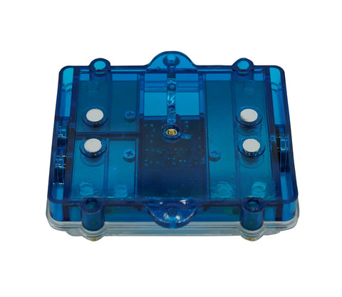 300A ANL Dual Digital Gold Plated Distribution Block Fuse Holder for Car Audio, blue transparent case