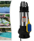 Heavy Duty Submersible Sump Pump With Rock Solid Stainless Steel Body delivering three quarter HP with 4755 GPH flow.