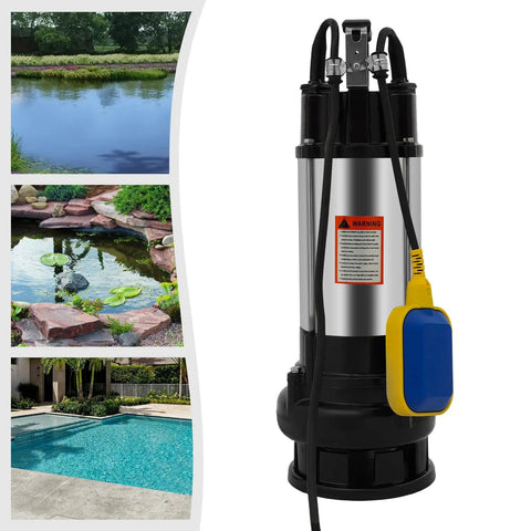 Heavy Duty Submersible Sump Pump With Rock Solid Stainless Steel Body delivering three quarter HP with 4755 GPH flow.