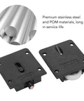4 Pairs Furniture Roller Wheels For Closet Cabinets Wardrobes And Sliding Doors Smooth Quiet Pulleys And Rails For Cabinet Doors Easy Install Low Friction Durable Rollers For Smooth Sliding And Reliable Performance.