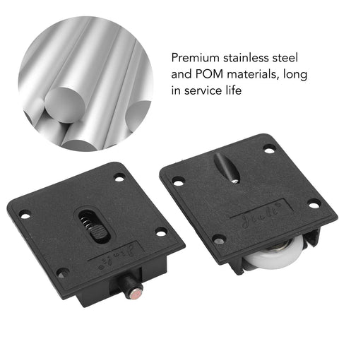 4 Pairs Furniture Roller Wheels For Closet Cabinets Wardrobes And Sliding Doors Smooth Quiet Pulleys And Rails For Cabinet Doors Easy Install Low Friction Durable Rollers For Smooth Sliding And Reliable Performance.