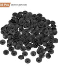 108 Pieces Plastic Screw Cap Covers For 7 To 8mm Flat Phillips Screws 12mm Outer Diameter 8mm Inner Diameter 3mm Height Black