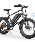 Black M10 Pro Electric Mountain Bike For Adults with 1000W Peak Motor and 20x4 fat tires, displayed on white background.