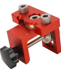 Compact Aluminum Pocket Hole Jig Kit For Woodworking With Accurate Dowel Locator And Furniture Assembly Tool shown in side view