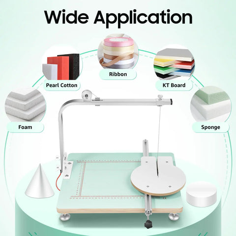 Tabletop Dope Hot Wire Foam Cutter For Styrofoam And Craft Foams, Adjustable Angle And Wire Position, Ruler Guide in use
