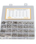884 Piece Nut Bolt Washer Wrench Kit With 304 Stainless Steel Hardware For DIY Projects And Home Repair Includes 280 Round Head Hex Bolts 300 Nuts 300 Washers And 4 Hex Wrenches in plastic case