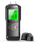 Super Handy Digital Moisture Meter For Checking Lumber Firewood Drywall Walls And Building Materials with backlit LCD display on table