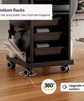 Partial view of Sturdy Salon Trolley With Lock And Six Drawers, Hot Tools Holder, Wheels, Hair Cart Organizer with bottom racks