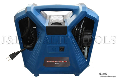 Portable Air Compressor 1.5 HP 115 PSI 6.3 CFM 120V Electric Pump With 25 Ft Air Hose And Gauge Lightweight 13 Lb Compact Unit Built For Cars Bikes And Home Projects Works Like A Champ