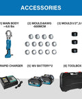 Tough As Nails Electric Battery Hydraulic Cable Lug Crimping Pliers With 17 Interchangeable Dies accessories including charger and batteries