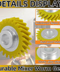 Premium Worm Gear Replacement Kit For Stand Mixers Fully Compatible With KitchenAid Whirlpool And Kenmore Replaces OEM Parts