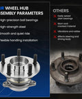 Rear Wheel Bearing And Hub Assembly For Mazda CX9 2007 2008 2009 2010 2011 2012 2013 2014 2015 5 Lug 2 Piece Set comparison