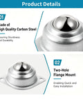 Close-up of 1 Inch Rolling Ball Transfer Casters, showcasing carbon steel, two-hole flange mount for easy installation.