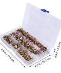 120 Piece Cage Nuts And M5 Lock Nuts Kit Carbon Steel Square Hole Nuts With Screws in clear plastic box