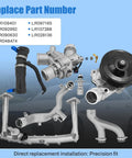 Heavy Duty Billet Aluminum Coolant Pipe Kit Upgrade For Jaguar F Type F Pace showing various aluminum piping components and connections.