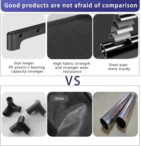 Comparison of Three Tier Shoe Rack For Closet Front Door Entryway And Garage components with strong steel frame and fabric.