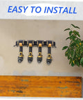 Heavy Duty Wall Mounted Power Tool Holder With Rock Solid Steel Garage Storage Rack For Drills And Hand Tools, installed on wall with drills.