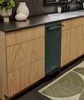 Modern kitchen with fitted 15-inch trash compactor compatible with Heavy Duty 15 Inch Trash Compactor Bags 60 Pack, 3 Mil Thick, Slip-N-Grip Leak-Proof Design.