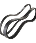 Clutch Drive Belt And Starter Generator Belt Kit For Club Car DS 1997 Up And Club Car Precedent 2004 Up Gas Golf Carts Replaces OEM 1016203 And 101916701, showing two belts intertwined on a white background.