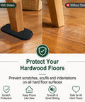 Heavy Duty Furniture Sliders 8 Pack For Hardwood Floors And Carpeted Surfaces showing scratch protection with glides