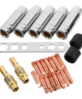 All In One Welding Nozzle Tips Kit With Contact Tips Protectors Connectors Insulation Caps And Wrench for MIG/TIG tools