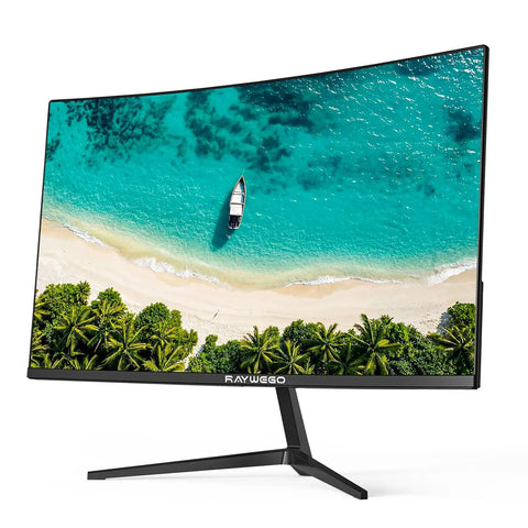 24 Inch Curved Gaming Monitor With 120Hz 1ms Response For Slick Gameplay And Crisp Home Office And Casual Gaming Setup, FHD 1080P displayed