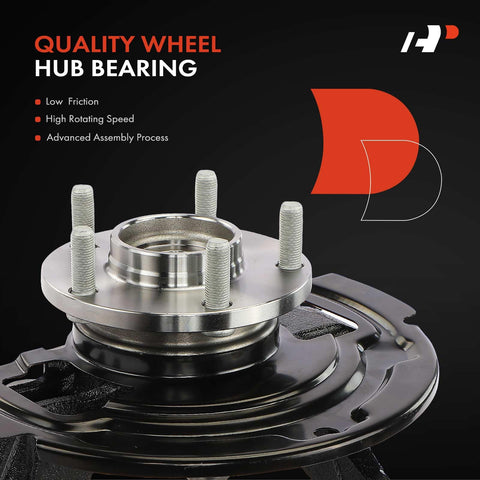 Front Right Steering Knuckle And Wheel Bearing Hub Assembly For Nissan Altima 2002 2003 2004 2005 2006 L4 Two Point Five L Passenger Side Direct Fit Replacement Durable OEM Grade Hub Easy Install Improves Steering Precision And Wheel Alignment