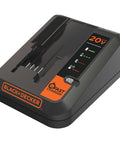 20V Max Lithium Battery Charger With 2 Amp Output For PowerConnect 12V Max And 20V Max Batteries, black charger unit