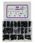 Plastic storage box displaying All In One 272 Piece Flange Hex Bolts And Nuts Combination Kit With Washers M6x1.0 M8x1.25 M10x1.5