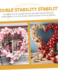 LABRIMP balloon stand kit for heart arch; pastel balloons for wedding decor; includes base and water bag for stability.