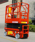 Pro Grade Hydraulic Lift Table For Warehouse Loading And Heavy Cargo Transfer Built Tough Workhorse Platform in orange color.