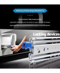 Beefy Heavy Duty Drawer Slides 12 To 20 Inch 500Lbs Load No Lock Full Extension Ball Bearing with hand installation