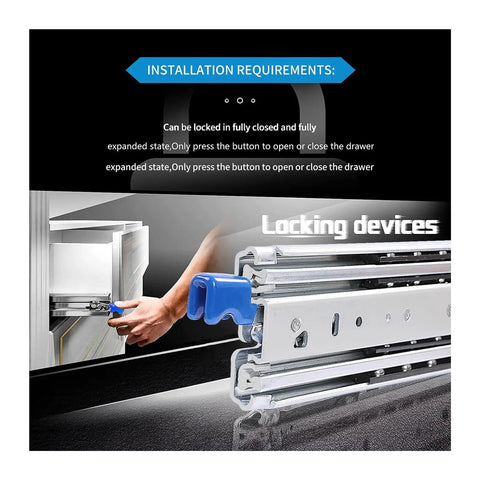Beefy Heavy Duty Drawer Slides 12 To 20 Inch 500Lbs Load No Lock Full Extension Ball Bearing with hand installation