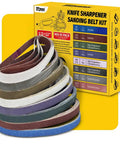 45 Piece One-Half Inch By Twelve Inch Knife Sharpener Sanding Belt Kit With Multiple Grits For WSKTS And WSKTS-KT Mk1 Mk2 Sharpener