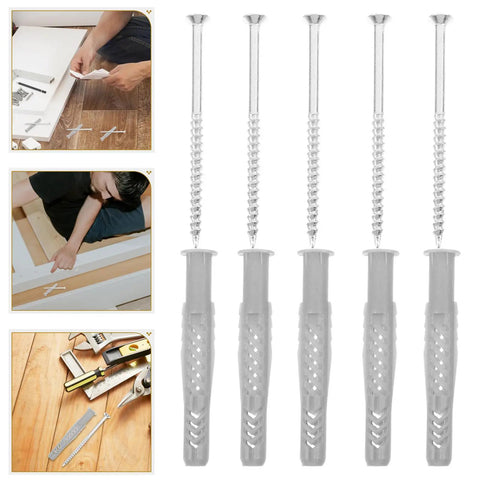 20 Piece Self Drilling Drywall Anchors And Screws Hollow Wall Kit Silver For Heavy Duty Secure Mounts And Quick No Fuss Diy Install In Wood And Concrete Walls, pack of anchors