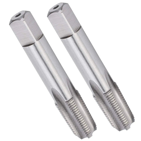 2 Pack HSS Thread Taps 1 8 28 High Hardness Metalworking Tools For Repair And Threading In Iron Steel Aluminum And Carbon Materials Durable Abrasion Resistant Heavy Duty Pro Grade Set For Industrial Grade Fast Cut, two taps shown