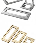 Hidden Exposed Door Pull Handles Set, 2 Pieces Aluminum Alloy Flip Handles Recessed Drawer Knobs With Screws, Gold Finish