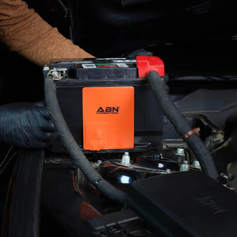 Heavy Duty Silicone Car Battery And Engine Block Heater Pad With Quick Ice Melter Shield mounts flat against battery during installation.